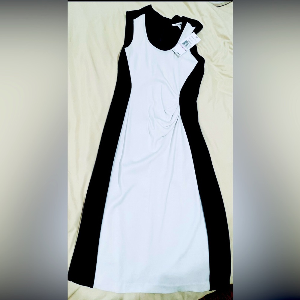 NWT Kenneth Cole/ black and white sleeveless size 6 dress.